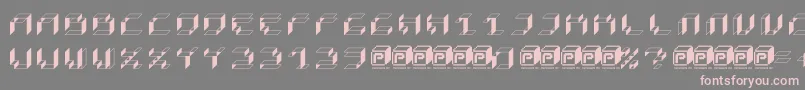 Police PapercubeBox – polices roses sur fond gris