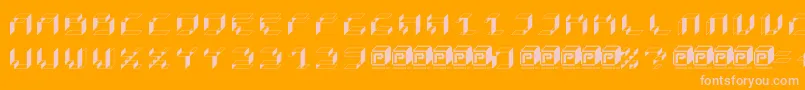 PapercubeBox Font – Pink Fonts on Orange Background