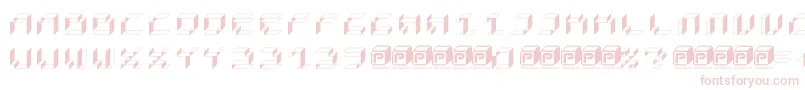 PapercubeBox-Schriftart – Rosa Schriften auf weißem Hintergrund