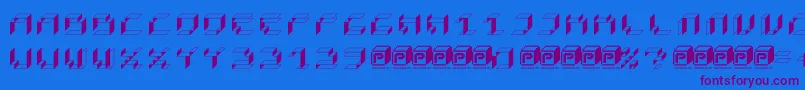 fuente PapercubeBox – Fuentes Moradas Sobre Fondo Azul