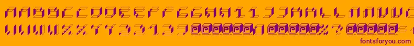 PapercubeBox Font – Purple Fonts on Orange Background