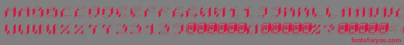 PapercubeBox Font – Red Fonts on Gray Background