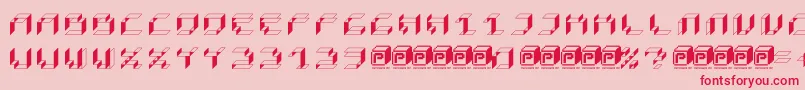 フォントPapercubeBox – ピンクの背景に赤い文字