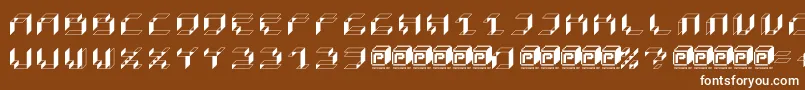 Шрифт PapercubeBox – белые шрифты на коричневом фоне