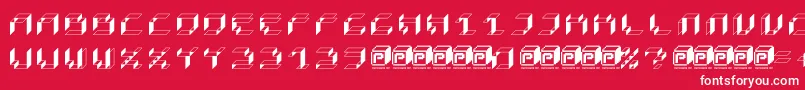 Шрифт PapercubeBox – белые шрифты на красном фоне