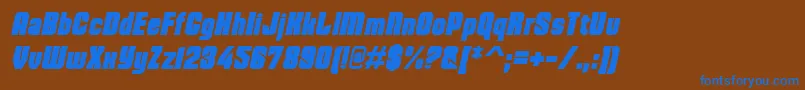 DohrmaItalic Font – Blue Fonts on Brown Background