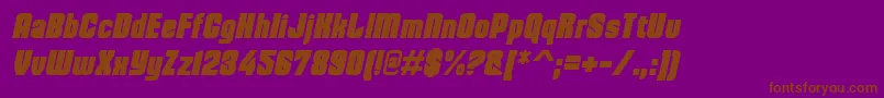 DohrmaItalic Font – Brown Fonts on Purple Background