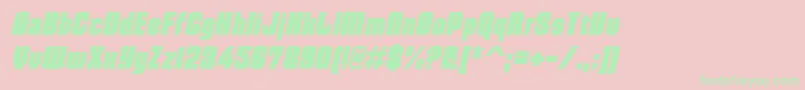 DohrmaItalic Font – Green Fonts on Pink Background