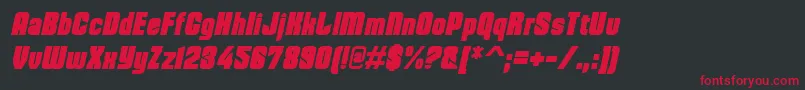 DohrmaItalic Font – Red Fonts on Black Background