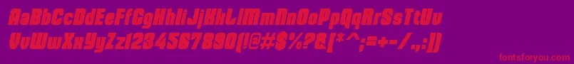 Czcionka DohrmaItalic – czerwone czcionki na fioletowym tle