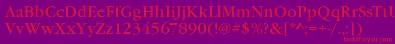 GarfeldNova Font – Red Fonts on Purple Background