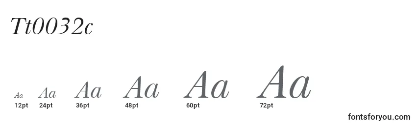 sizes of tt0032c font, tt0032c sizes