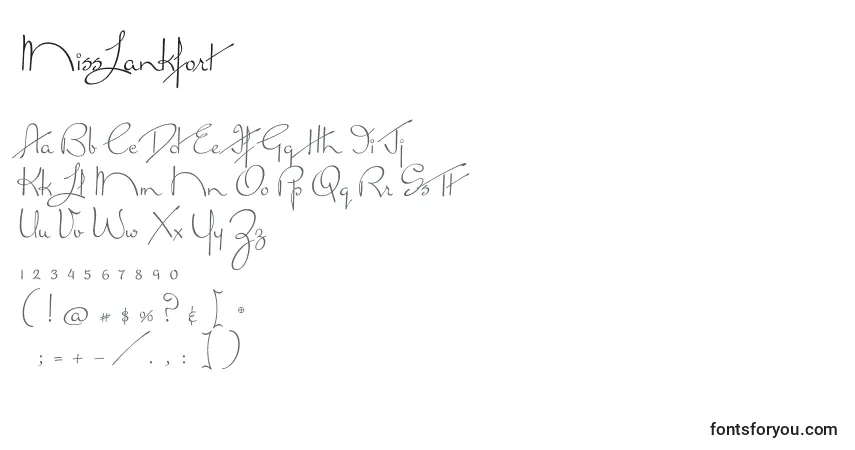 characters of misslankfort font, letter of misslankfort font, alphabet of  misslankfort font