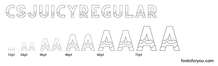 sizes of csjuicyregular font, csjuicyregular sizes
