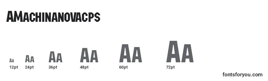 sizes of amachinanovacps font, amachinanovacps sizes