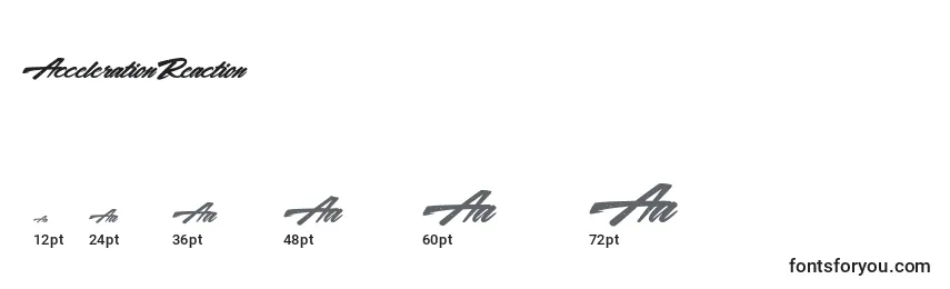 sizes of accelerationreaction font, accelerationreaction sizes
