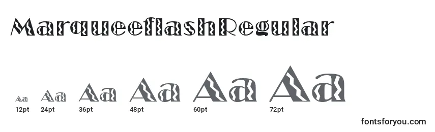 sizes of marqueeflashregular font, marqueeflashregular sizes