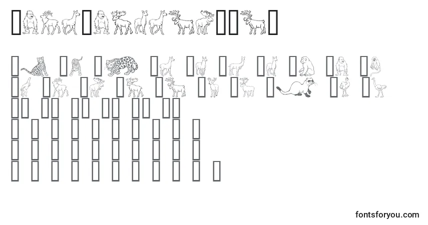 characters of wildkingdomltoo font, letter of wildkingdomltoo font, alphabet of  wildkingdomltoo font