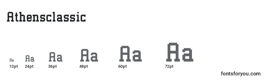 sizes of athensclassic font, athensclassic sizes