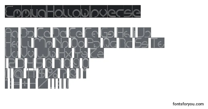 characters of emmiliahollowinverse font, letter of emmiliahollowinverse font, alphabet of  emmiliahollowinverse font