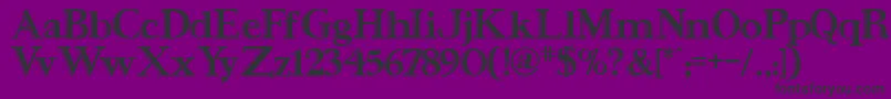 UrsaSerifengraved Font – Black Fonts on Purple Background