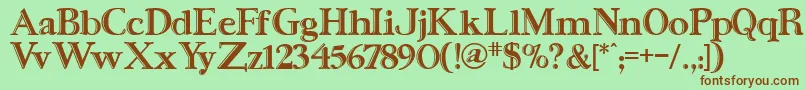 UrsaSerifengraved Font – Brown Fonts on Green Background