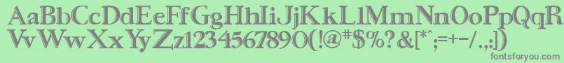 UrsaSerifengraved Font – Gray Fonts on Green Background