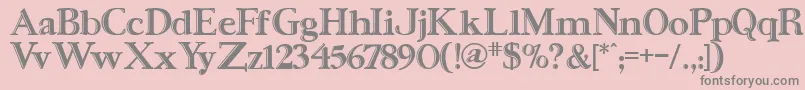 UrsaSerifengraved Font – Gray Fonts on Pink Background