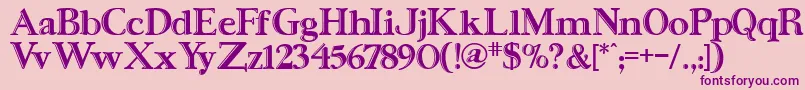 UrsaSerifengraved Font – Purple Fonts on Pink Background