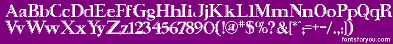 UrsaSerifengraved Font – White Fonts on Purple Background