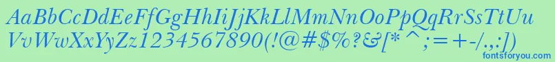 Tt0032c Font – Blue Fonts on Green Background