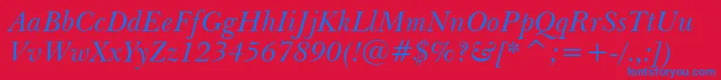 Tt0032c Font – Blue Fonts on Red Background