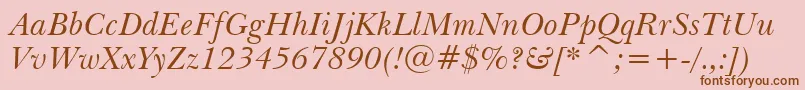Tt0032c Font – Brown Fonts on Pink Background
