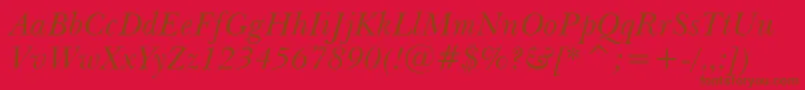 Tt0032c Font – Brown Fonts on Red Background
