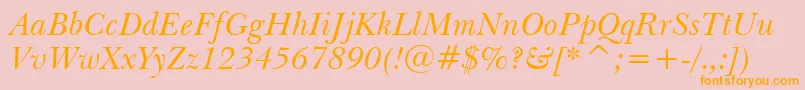 Tt0032c Font – Orange Fonts on Pink Background