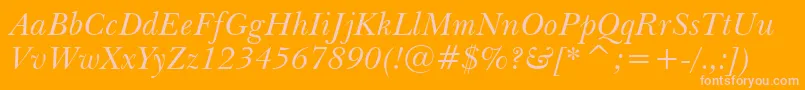 Tt0032c Font – Pink Fonts on Orange Background