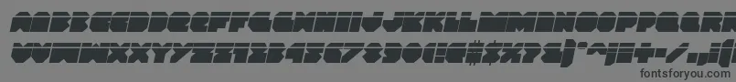 Vxrocketlaserital-Schriftart – Schwarze Schriften auf grauem Hintergrund