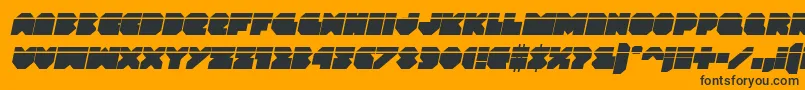 Vxrocketlaserital Font – Black Fonts on Orange Background