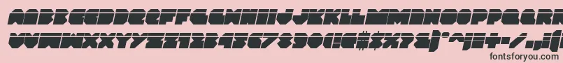 フォントVxrocketlaserital – ピンクの背景に黒い文字