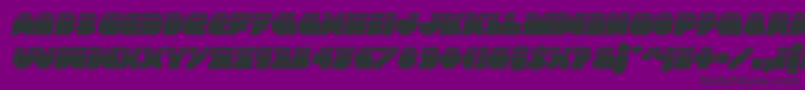 Vxrocketlaserital Font – Black Fonts on Purple Background