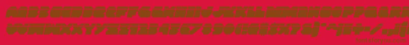 Vxrocketlaserital Font – Brown Fonts on Red Background
