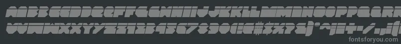 Czcionka Vxrocketlaserital – szare czcionki na czarnym tle