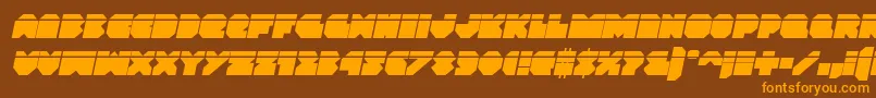 Police Vxrocketlaserital – polices orange sur fond brun