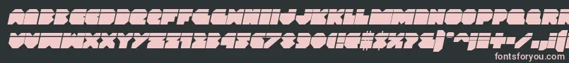 Шрифт Vxrocketlaserital – розовые шрифты на чёрном фоне