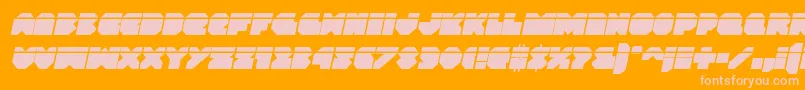 Vxrocketlaserital Font – Pink Fonts on Orange Background