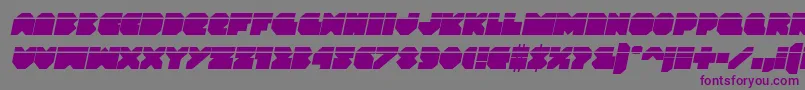 Vxrocketlaserital Font – Purple Fonts on Gray Background