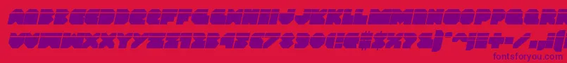 Vxrocketlaserital Font – Purple Fonts on Red Background
