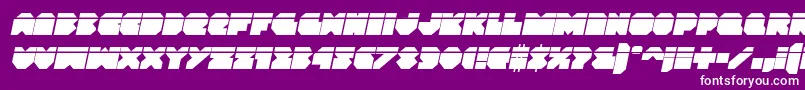 Saiba mais sobre a fonte Vxrocketlaserital Fonte Vxrocketlaserital – fontes brancas em um fundo violeta