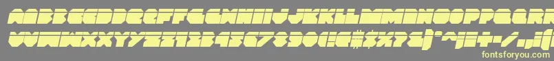 Vxrocketlaserital-Schriftart – Gelbe Schriften auf grauem Hintergrund