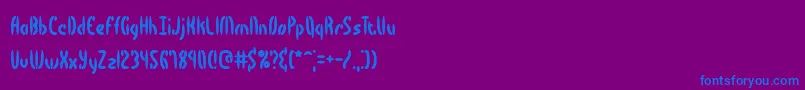 BocumaBrk Font – Blue Fonts on Purple Background